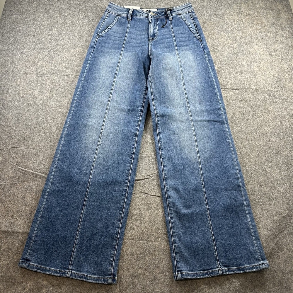 Mica Jeans Womens 26 Wide Leg High Rise Denim Blue Stretch